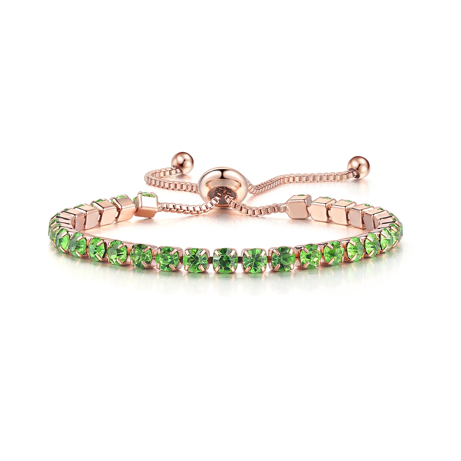 Colorful Birthstone Tennis Bracelet for Women Adjustable Multicolor CZ Crystal Wedding Birthday Gifts Bracelet on Hand Jewelry