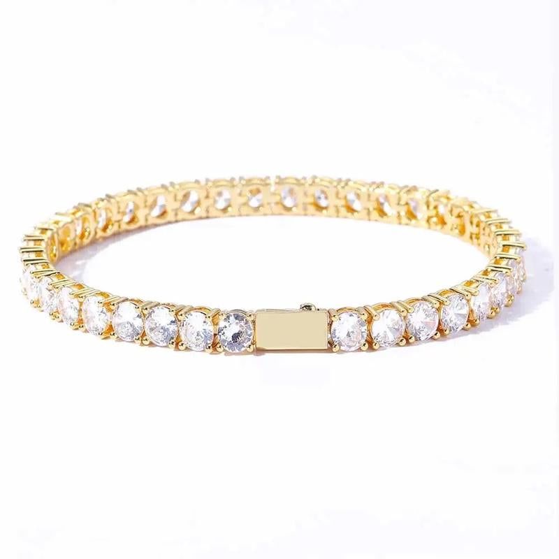 Gold Plated 4Mm Tennis Bracelet for Women