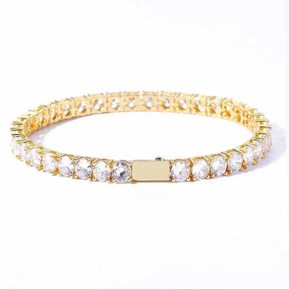 Gold Plated 4Mm Tennis Bracelet for Women