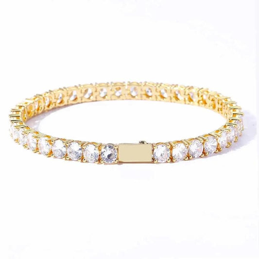 Gold Plated 4Mm Tennis Bracelet for Women