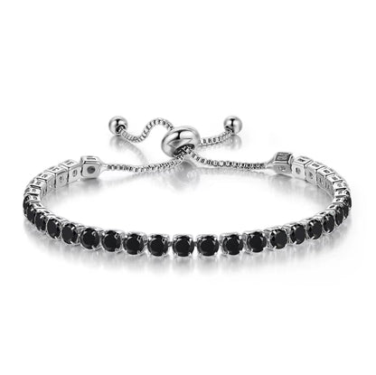 Colorful Birthstone Tennis Bracelet for Women Adjustable Multicolor CZ Crystal Wedding Birthday Gifts Bracelet on Hand Jewelry