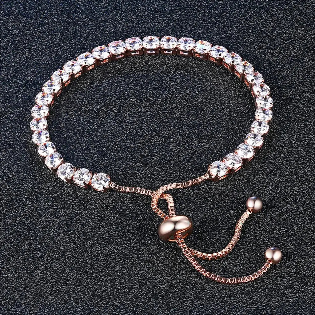 Colorful Birthstone Tennis Bracelet for Women Adjustable Multicolor CZ Crystal Wedding Birthday Gifts Bracelet on Hand Jewelry