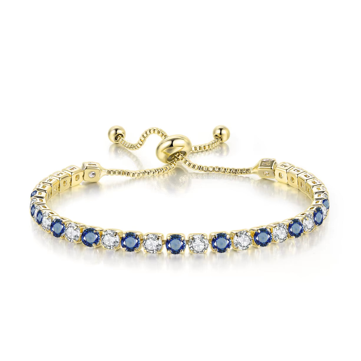 Colorful Birthstone Tennis Bracelet for Women Adjustable Multicolor CZ Crystal Wedding Birthday Gifts Bracelet on Hand Jewelry
