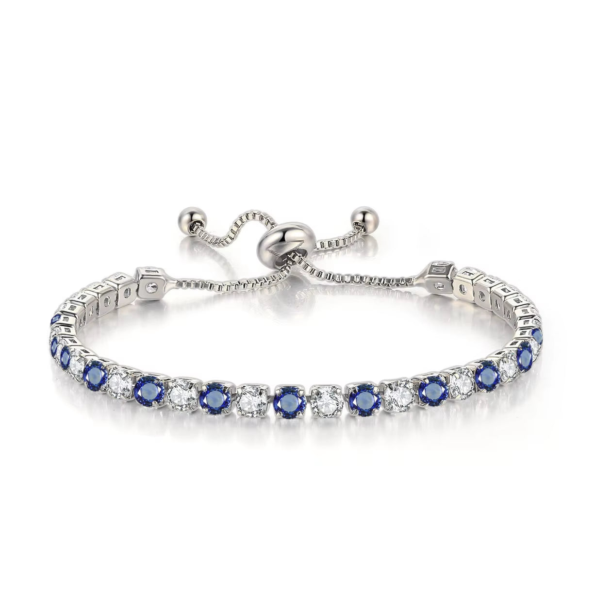 Colorful Birthstone Tennis Bracelet for Women Adjustable Multicolor CZ Crystal Wedding Birthday Gifts Bracelet on Hand Jewelry