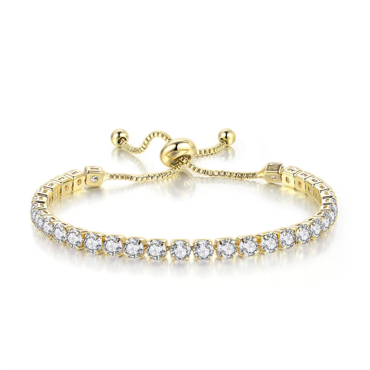 Colorful Birthstone Tennis Bracelet for Women Adjustable Multicolor CZ Crystal Wedding Birthday Gifts Bracelet on Hand Jewelry