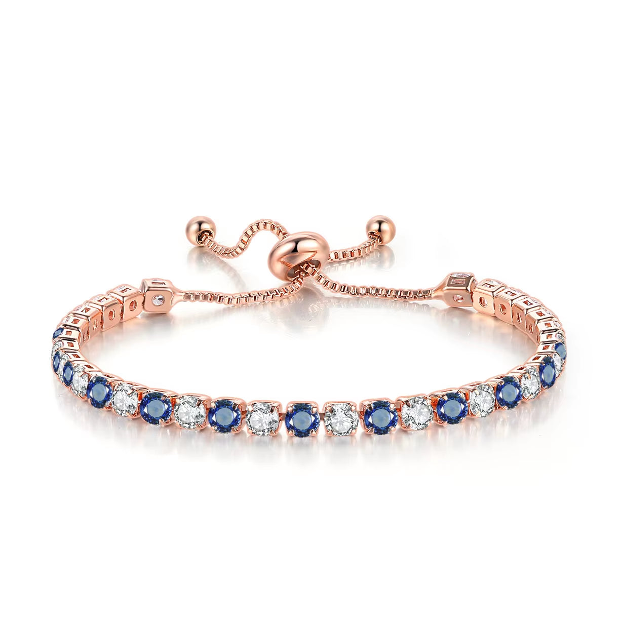 Colorful Birthstone Tennis Bracelet for Women Adjustable Multicolor CZ Crystal Wedding Birthday Gifts Bracelet on Hand Jewelry