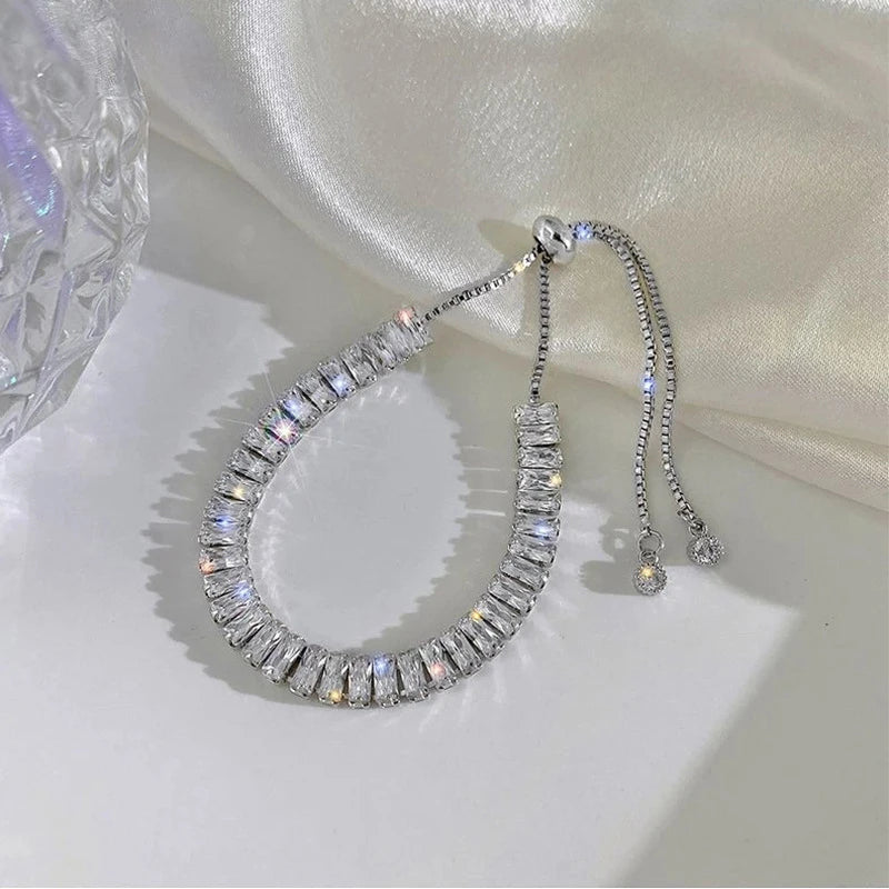 Luxury Color Cubic Zirconia Gold Color Tennis Bracelets for Women Girls 2022 New Trend Chain Bracelets Jewelry Party Gifts