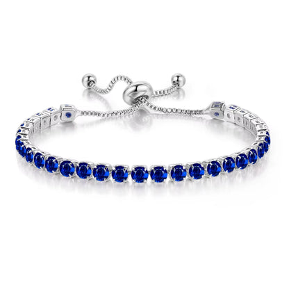 Colorful Birthstone Tennis Bracelet for Women Adjustable Multicolor CZ Crystal Wedding Birthday Gifts Bracelet on Hand Jewelry