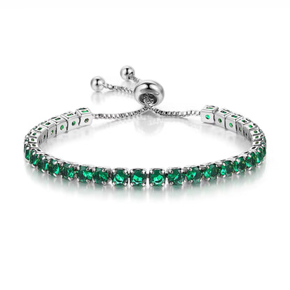 Colorful Birthstone Tennis Bracelet for Women Adjustable Multicolor CZ Crystal Wedding Birthday Gifts Bracelet on Hand Jewelry