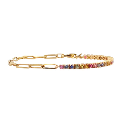 Luxury Color Cubic Zirconia Gold Color Tennis Bracelets for Women Girls 2022 New Trend Chain Bracelets Jewelry Party Gifts