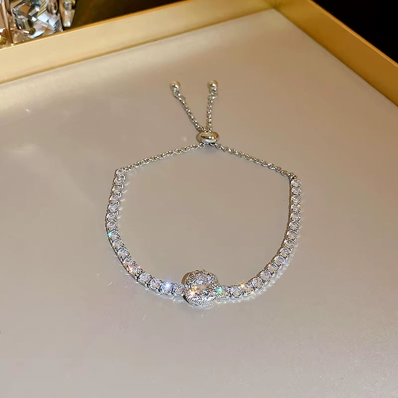 Luxury Color Cubic Zirconia Gold Color Tennis Bracelets for Women Girls 2022 New Trend Chain Bracelets Jewelry Party Gifts