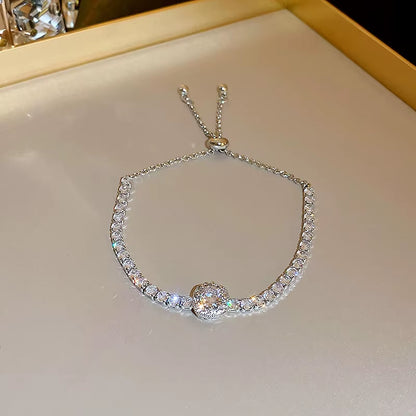 Luxury Color Cubic Zirconia Gold Color Tennis Bracelets for Women Girls 2022 New Trend Chain Bracelets Jewelry Party Gifts