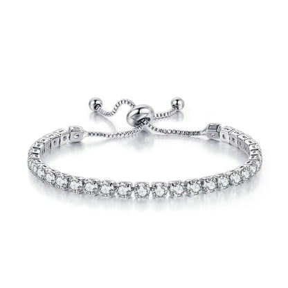 Colorful Birthstone Tennis Bracelet for Women Adjustable Multicolor CZ Crystal Wedding Birthday Gifts Bracelet on Hand Jewelry